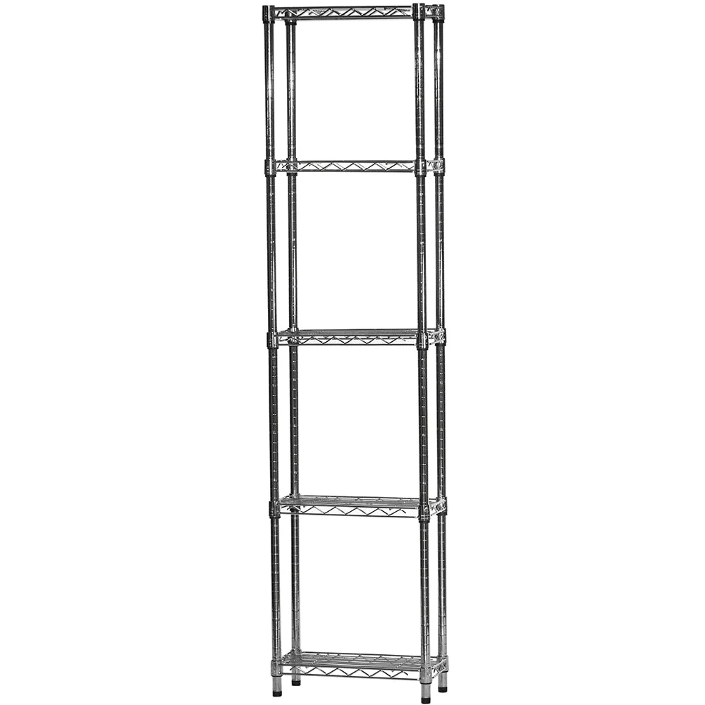 Proven 8 quot d x 18 quot w Chrome Wire Shelving w 5 Shelves Exclusive