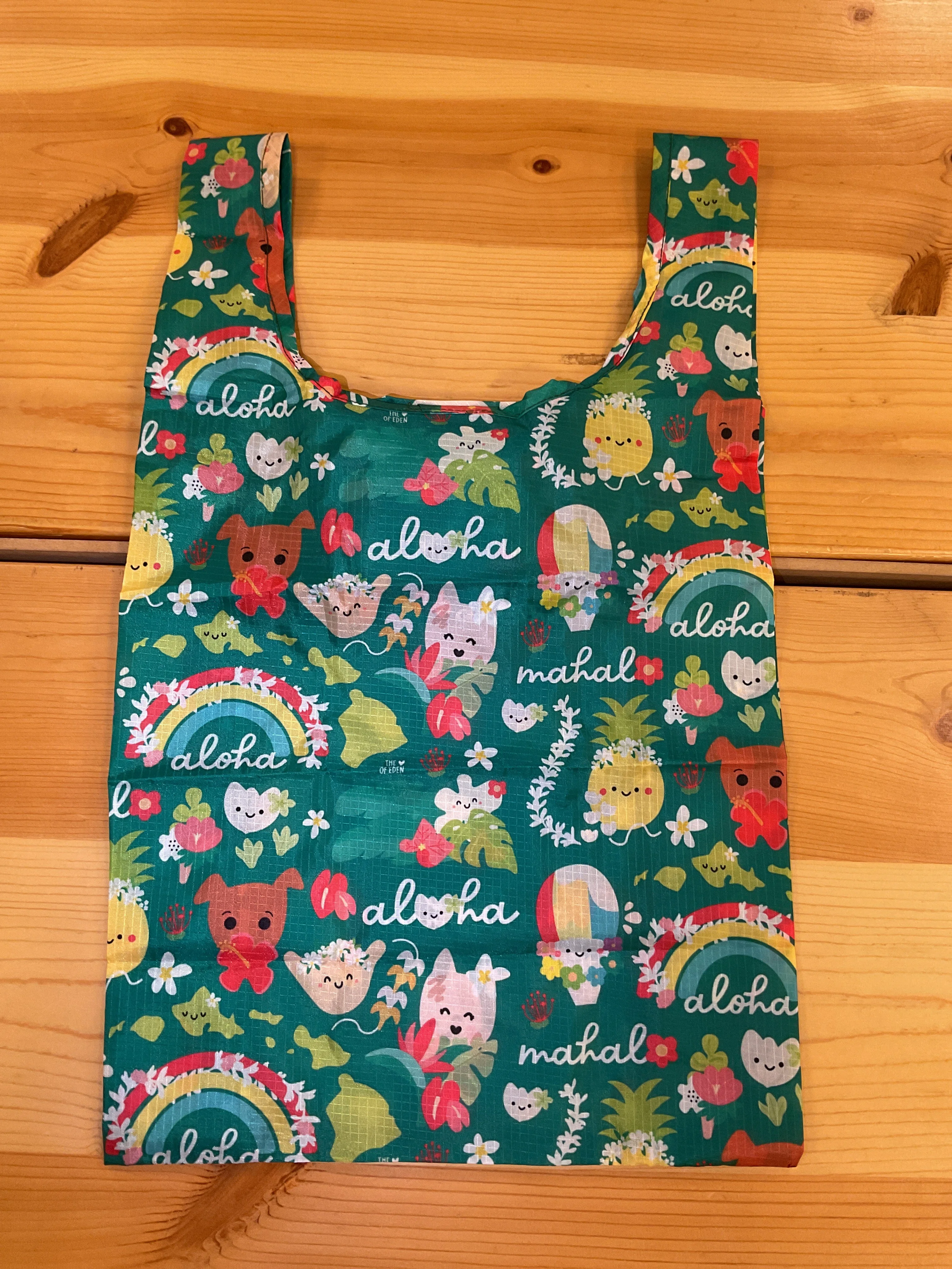 Safe EDEN SMALL TOTE ALOHA BLOOMIES TEAL Effective