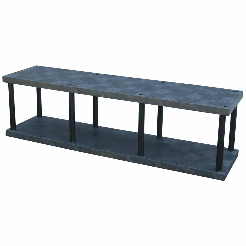 Sophisticated DuraShelf Solid Top 96 quot w x 27 quot h Base 2-Shelf System Classic