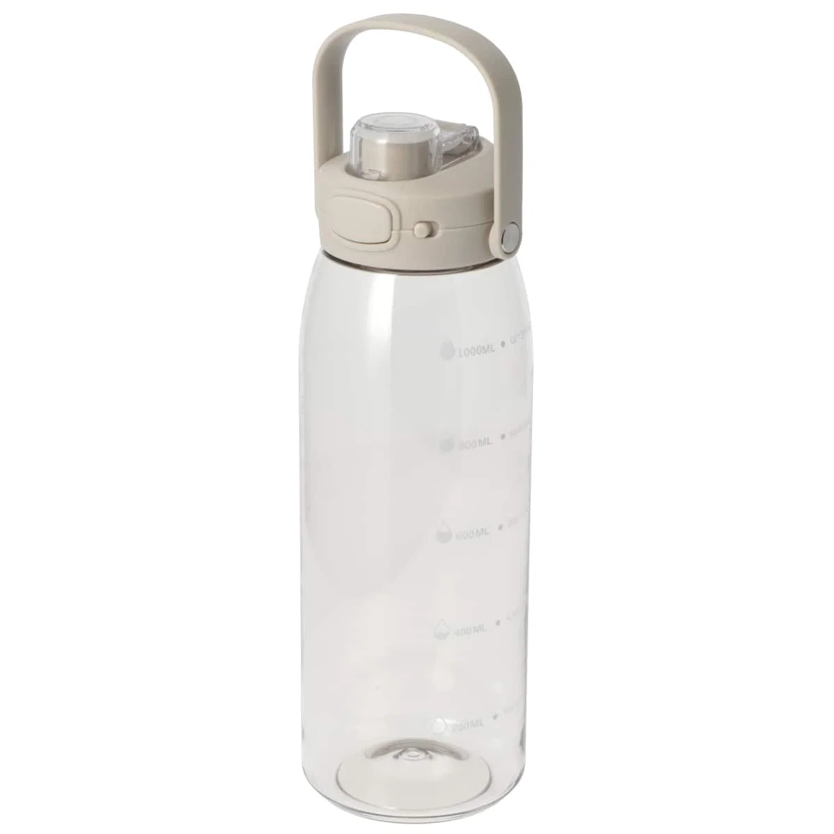 Unique Clear Water Bottle 1.2L Mocha WB005 Effective