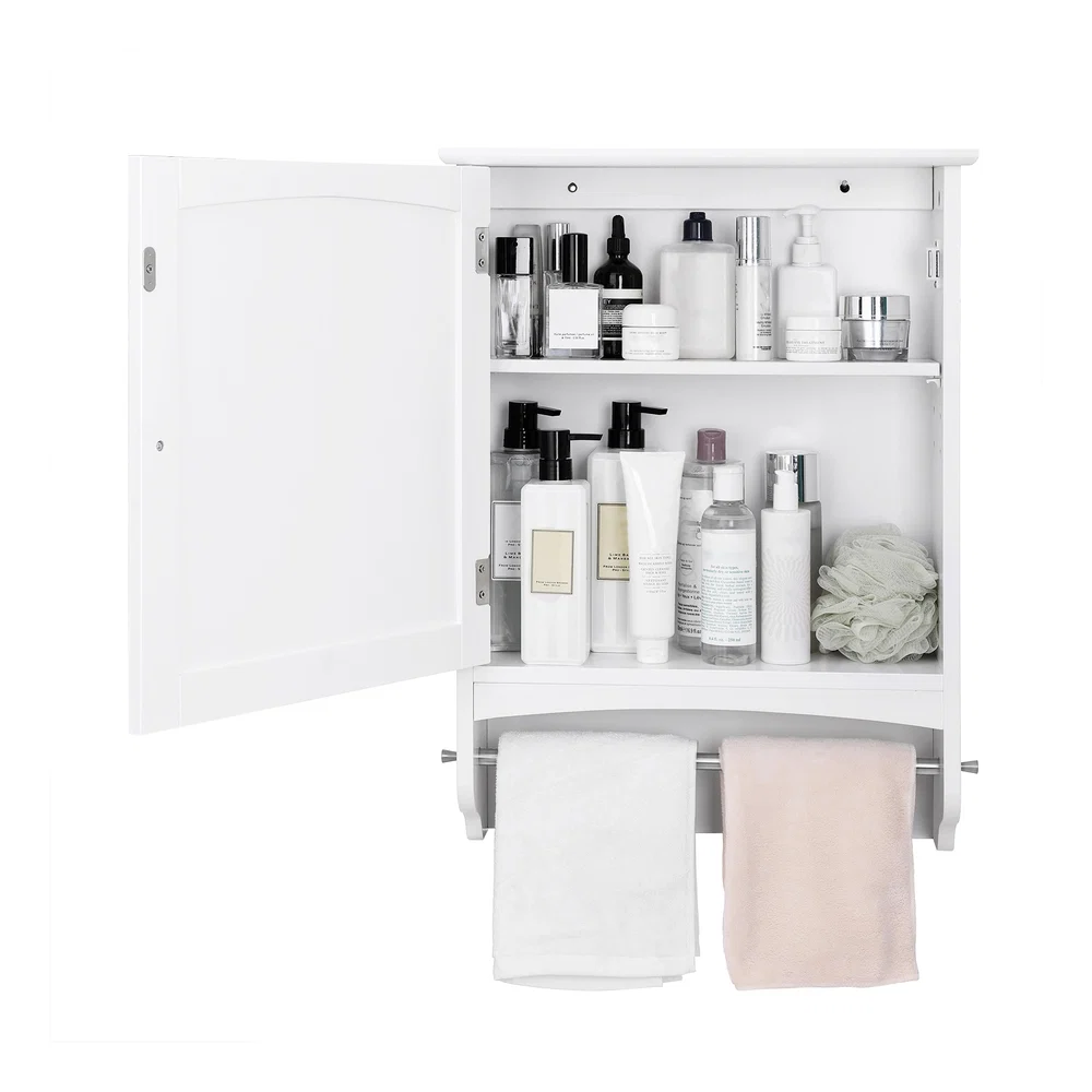 Premium Material VASAGLE White Wall-Mounted Bathroom Storage Cabinet Healthy