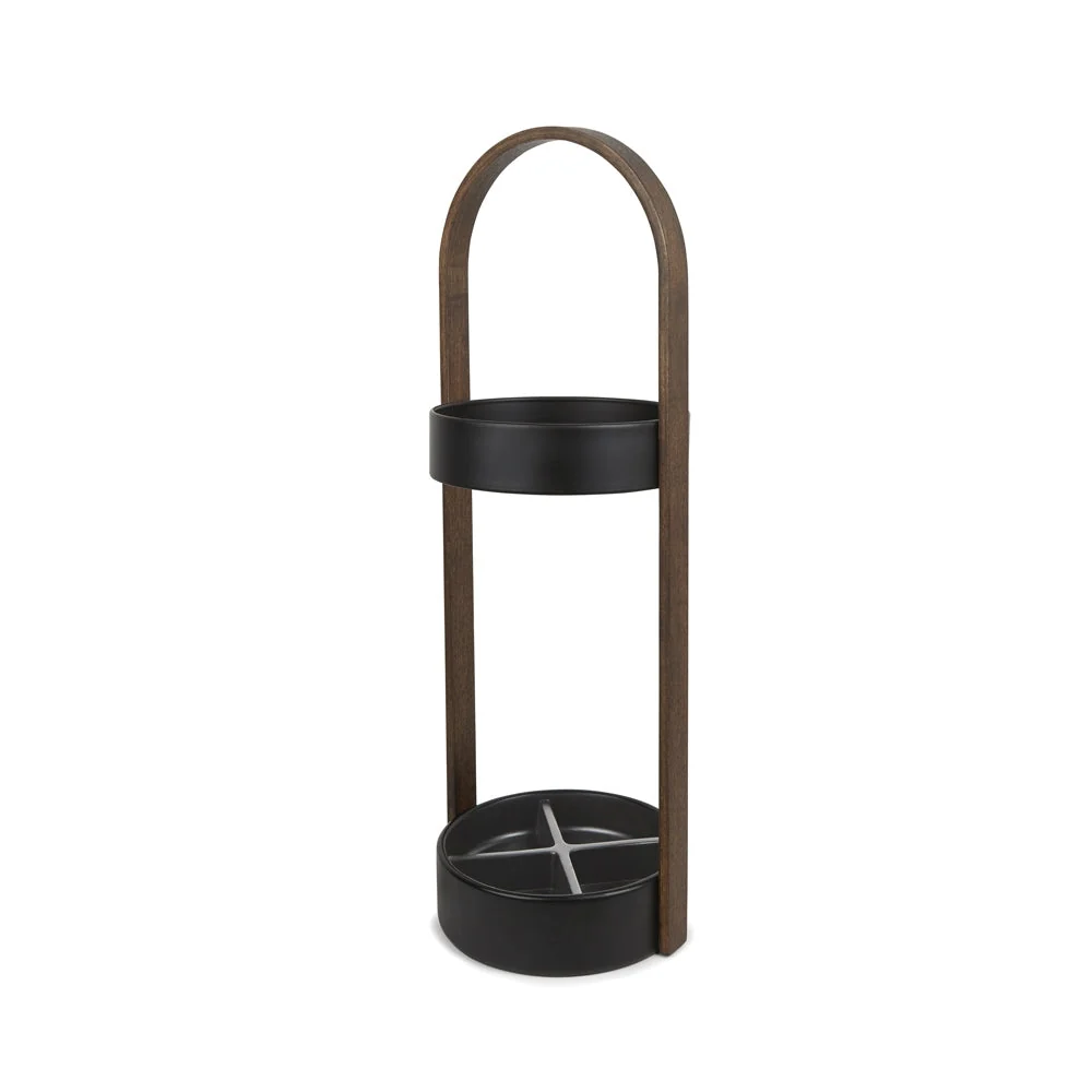 Pure Hub Umbrella Stand Black Walnut Luxury