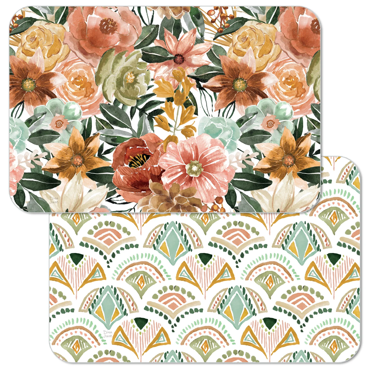 Superior REVERSIBLE PLACEMAT FLORAL CHIC Top-Quality