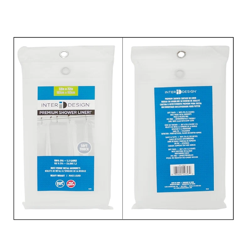 Proven SHOWER CURTAIN LINER 72 quot X72 quot CLEAR Healthy