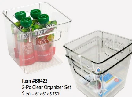 Trusted 2PC CLEAR BIN 6X6X5.75 Organic