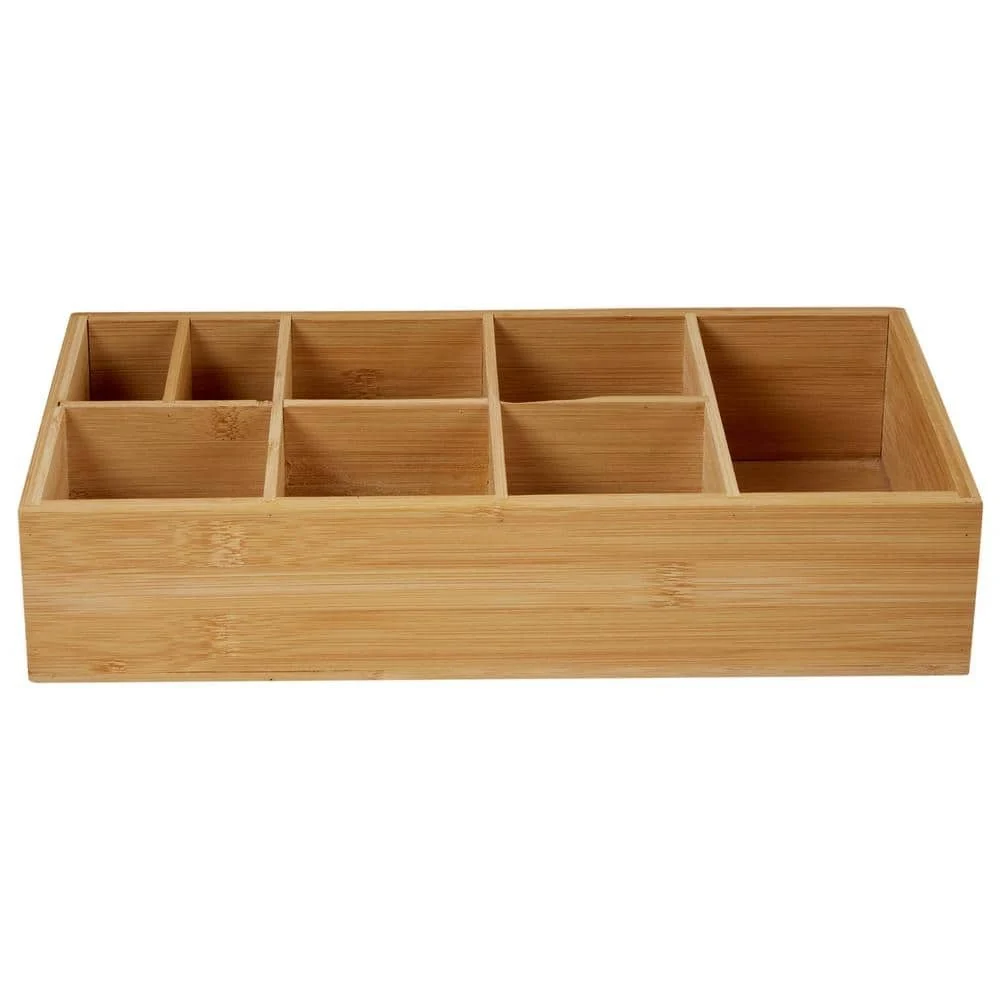 Elite BAMBOO 8 COMPARTMENT CADDY Consistent