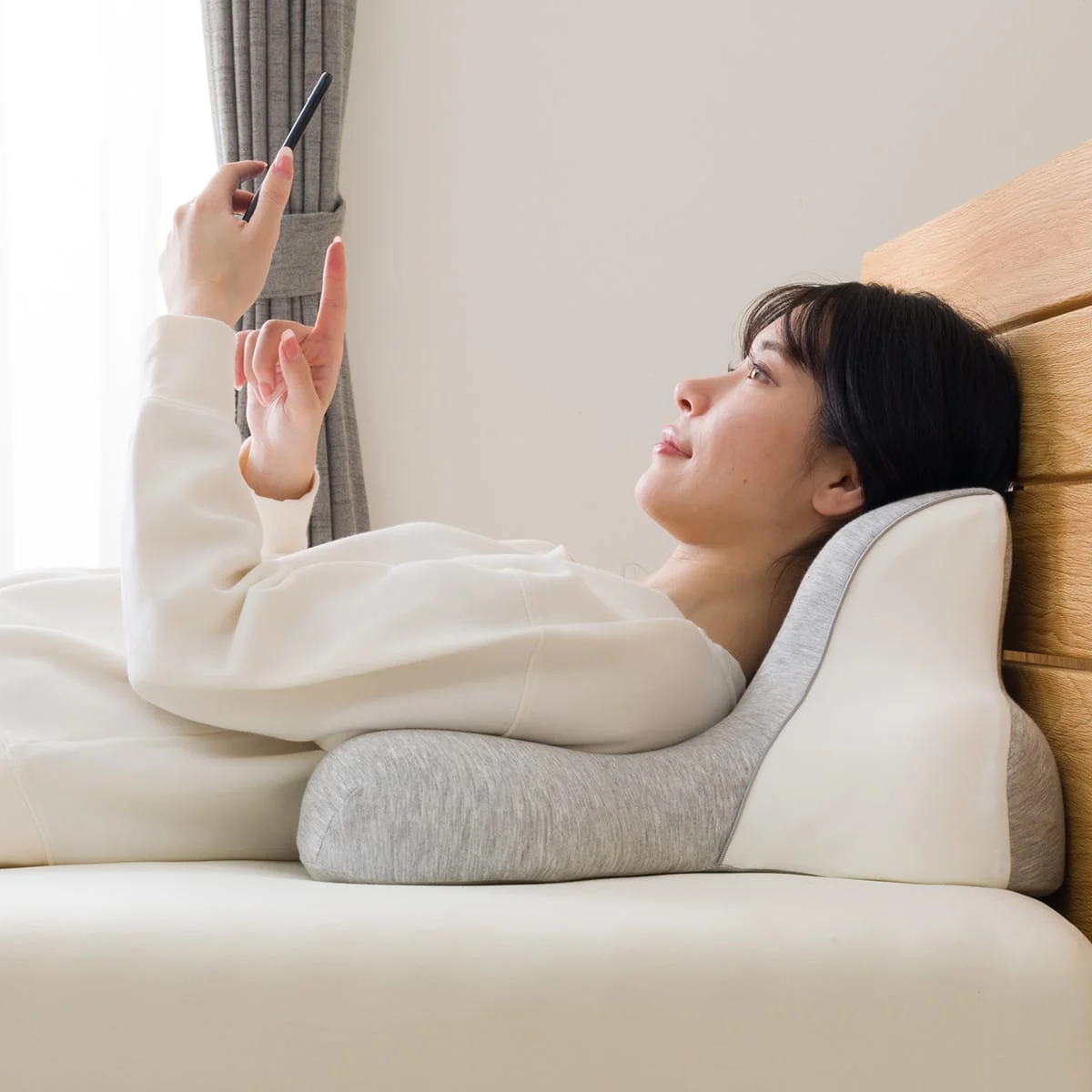 Fine Sleeping Posture Support Pillow P2416 Light Grey High-End