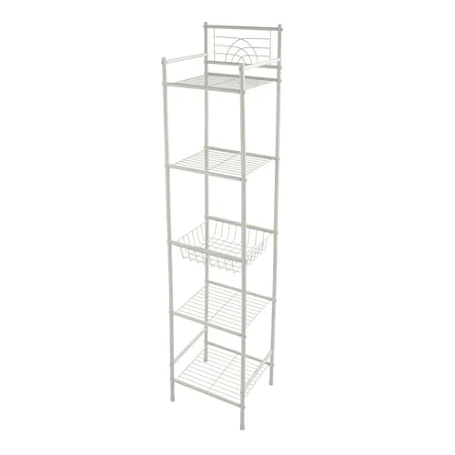 Sustainable 5 TIER BATHROOM STORAGE SHELF Versatile