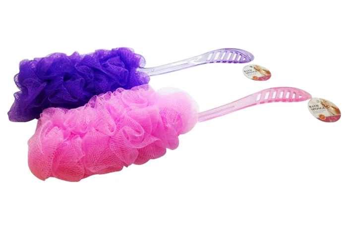 First-Class LOOFAH BATH SPONGE W HANDLE Green