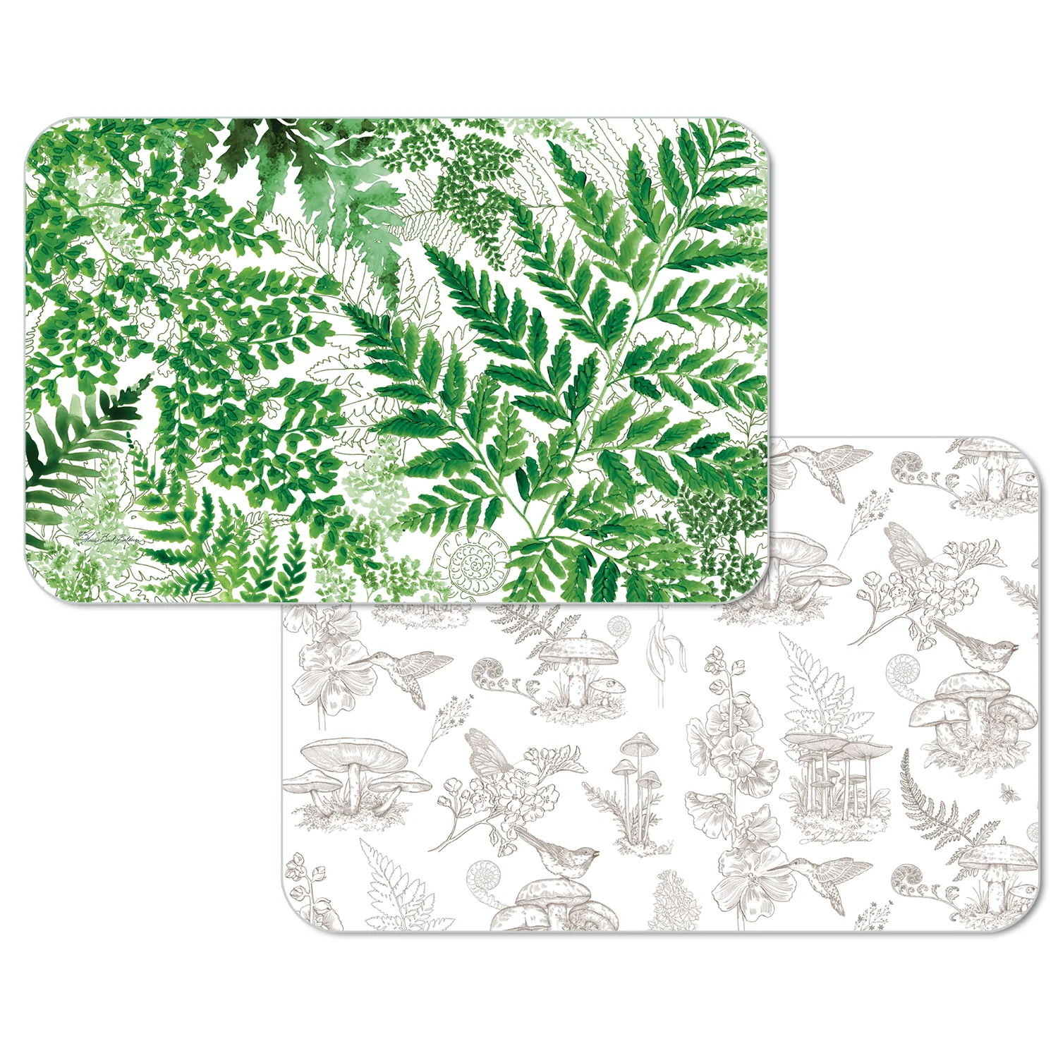 Secure REVERSIBLE PLACEMAT FERNERY Excellent
