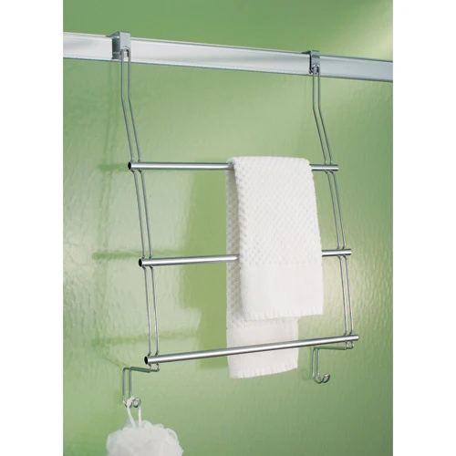 Selected OVER THE DOOR TOWEL RACK CHROME Contemporary