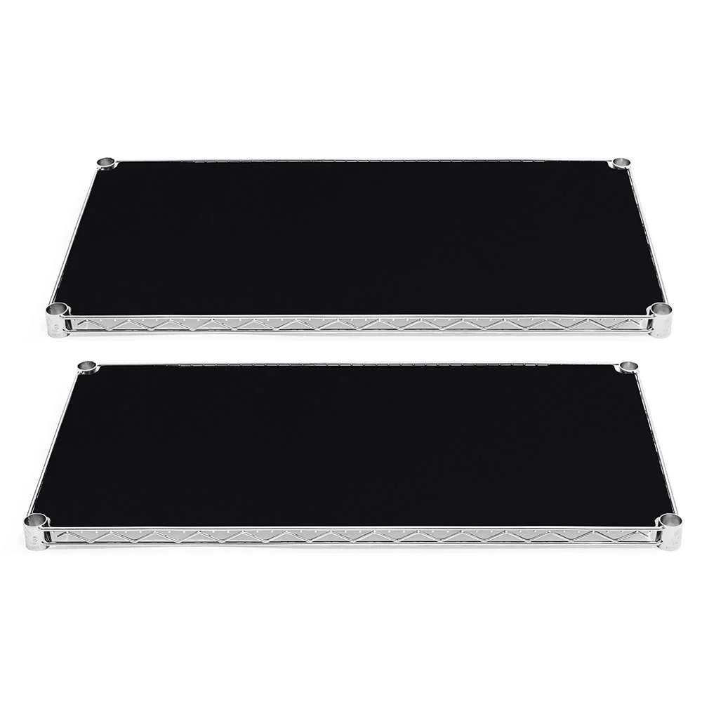 Smooth 30 quot d Plastic Wire Shelf Liners 2-Pack – Black Reliable