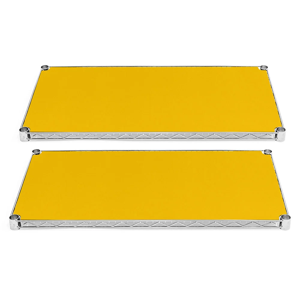 Excellent 14 quot d Plastic Wire Shelf Liners 2-Pack – Dark Yellow Original