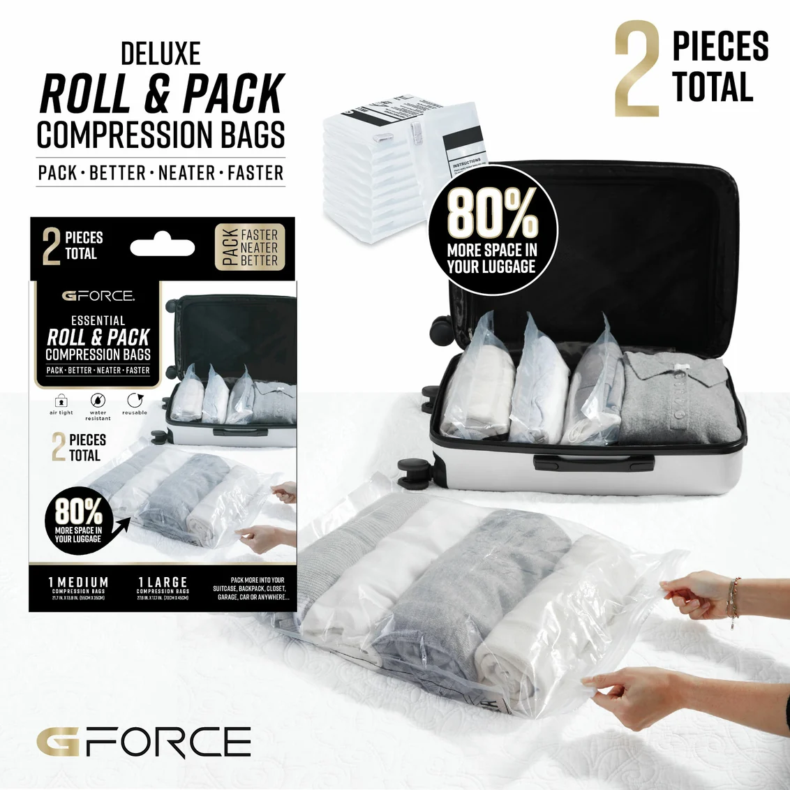 Breathable TRAVEL BAGS ROLL-N-STOW 2CT Classic