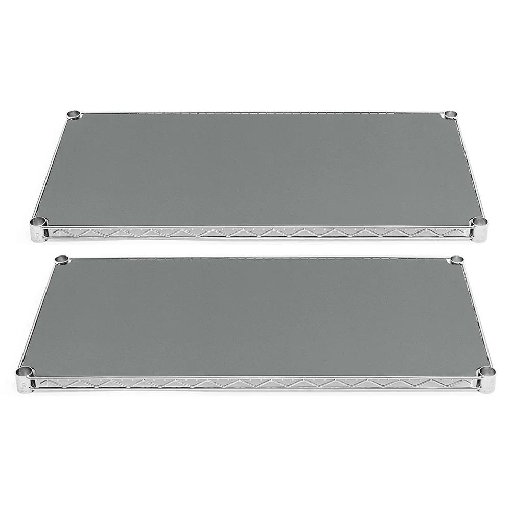 Smart 24 quot d Plastic Wire Shelf Liners 2-Pack – Dark Gray Contemporary