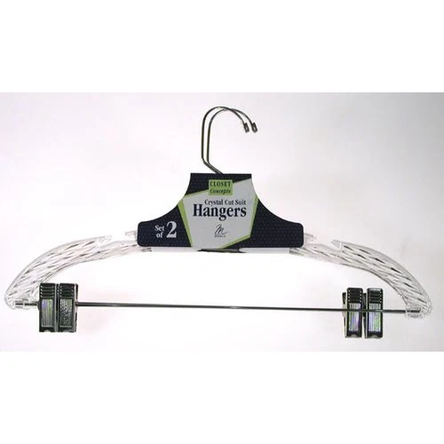 Authentic CRYSTAL CLEAR SUIT HANGER 1PK Efficient
