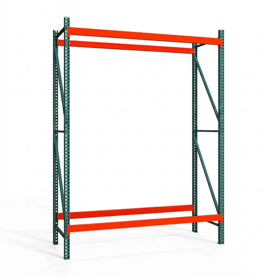 Enhanced 2-Tier Teardrop Pallet Rack Starter Units – Heavy Duty – 48 quot d x 144 quot h Top-Quality