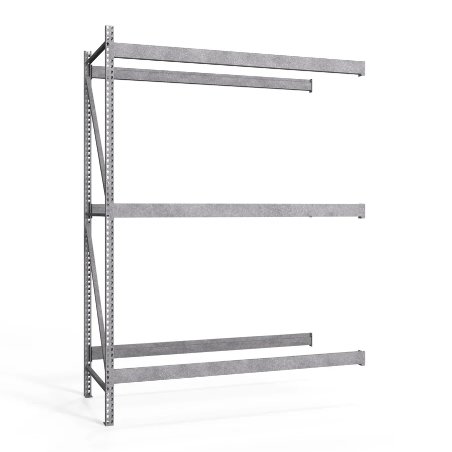 Natural 2-Tier Galvanized Teardrop Pallet Rack Add-On Units – 36 quot d x 144 quot h Top-Quality