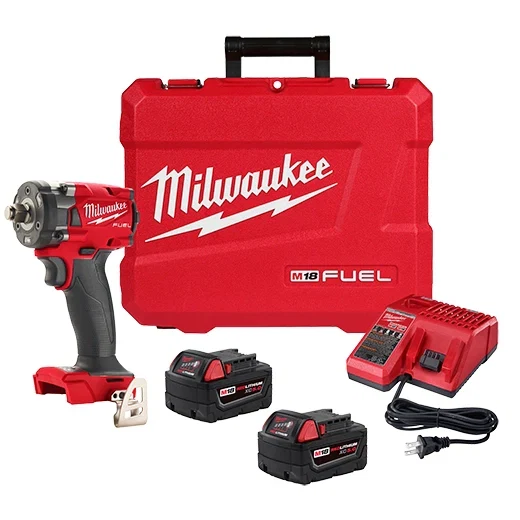 Detailed Milwaukee M18 FUEL™ 1 2 quot Compact Impact Wrench w Friction Ring Kit 2855-22 Organic