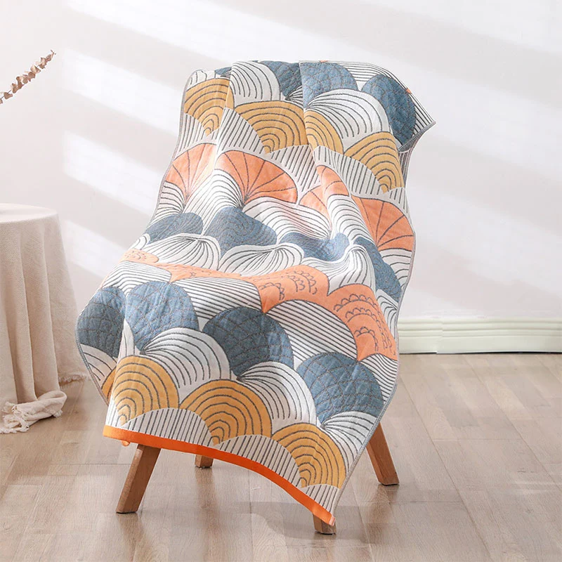 Expertly Made Ownkoti Shell Print Jacquard Cotton Bath Towel Relaxed