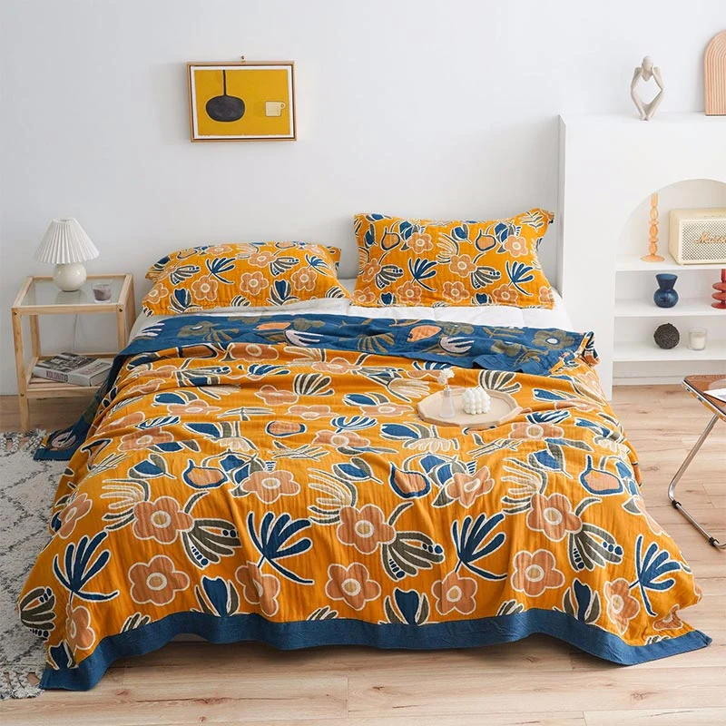 Advanced Ownkoti Bohemian Flower Print Double Side Quilt Sophisticated