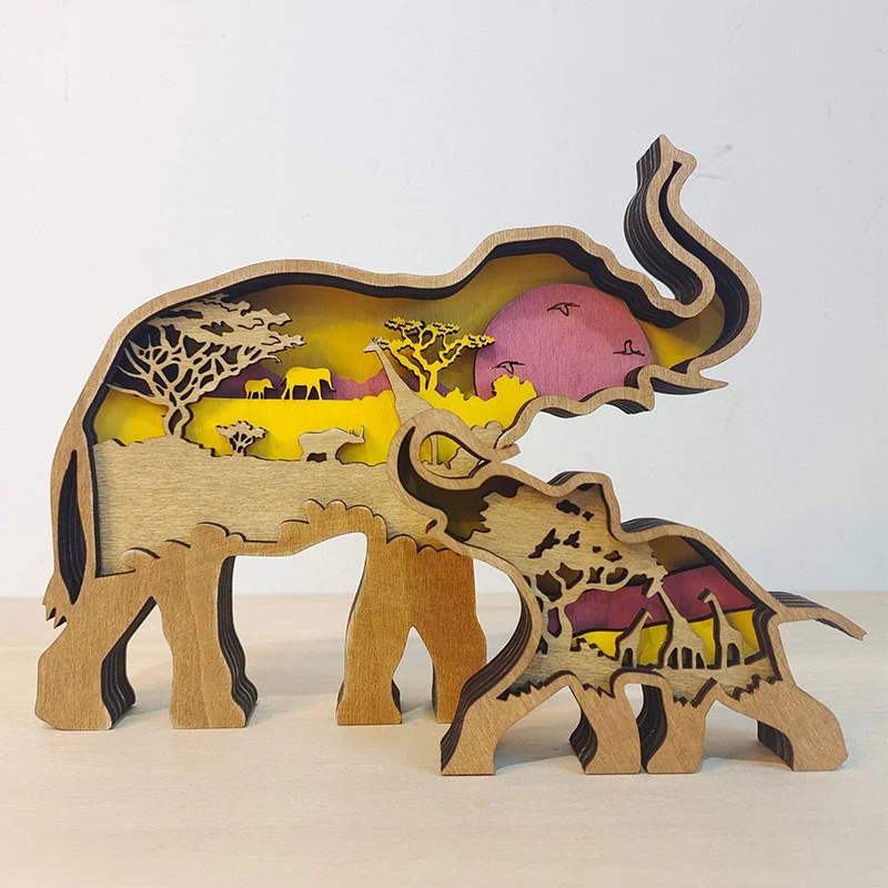 Top-Quality Ownkoti Creative Forest Animal Decoration – Elephant Family Refined