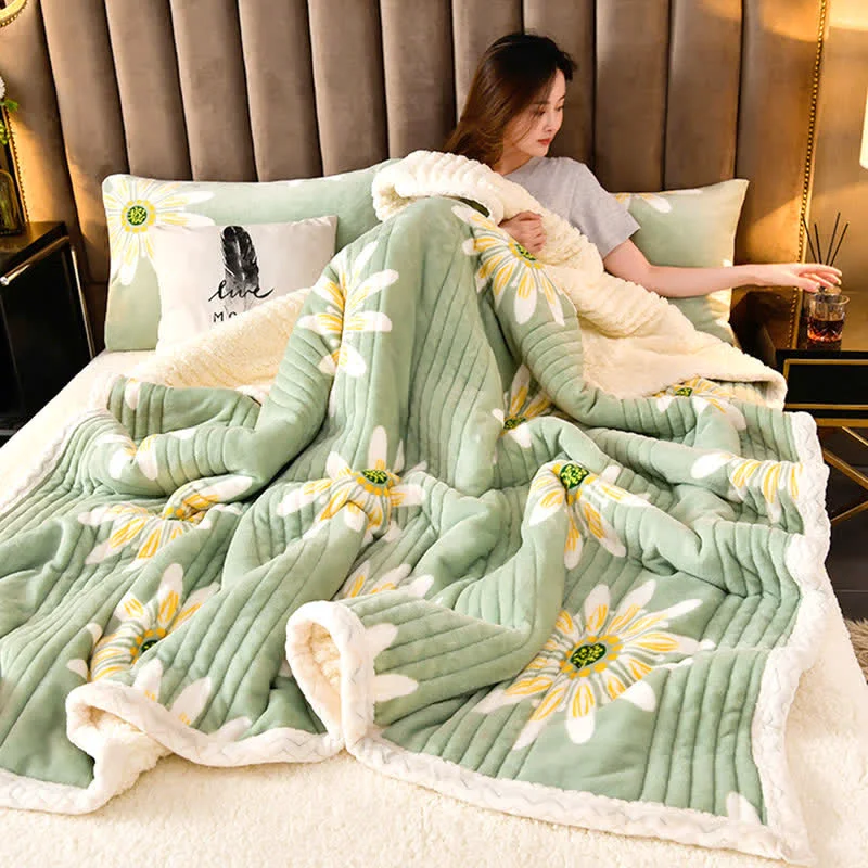 Sophisticated Ownkoti Flower Thick Soft Fluffy Throw Blanket Breathable