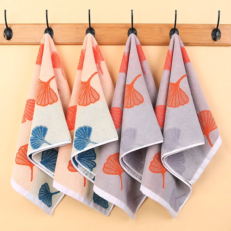 Modern Ownkoti Pure Cotton Ginkgo Leaf Soft Towel High-End