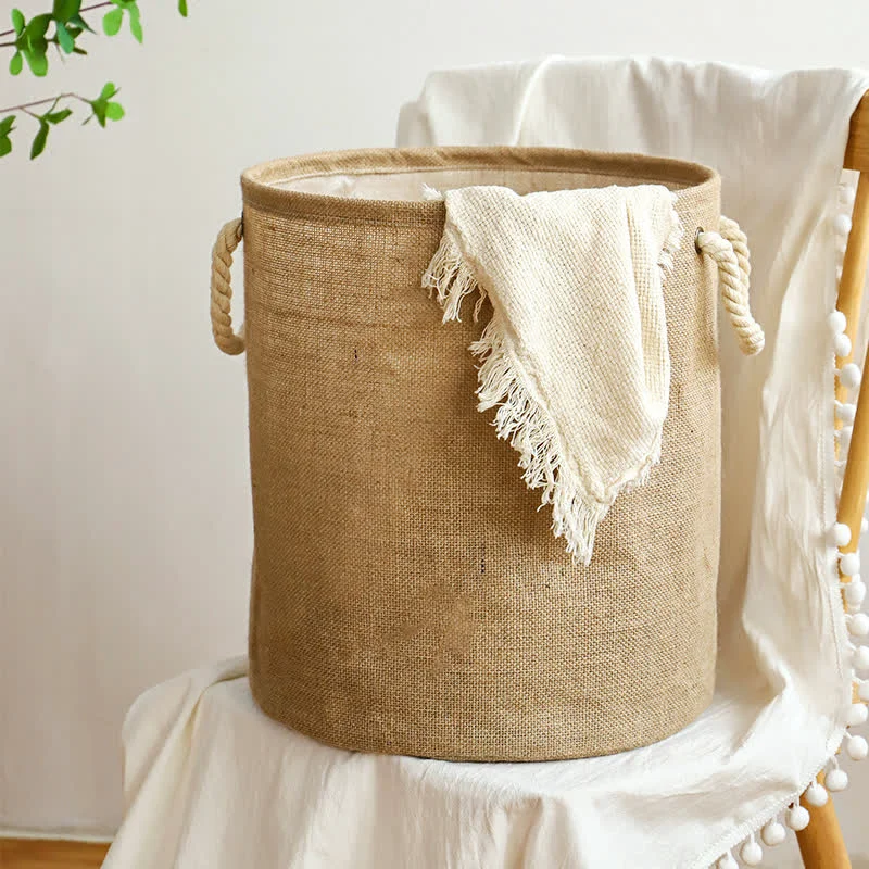 Top-Quality Ownkoti Cotton Linen Waterproof Foldable Laundry Basket Exceptional