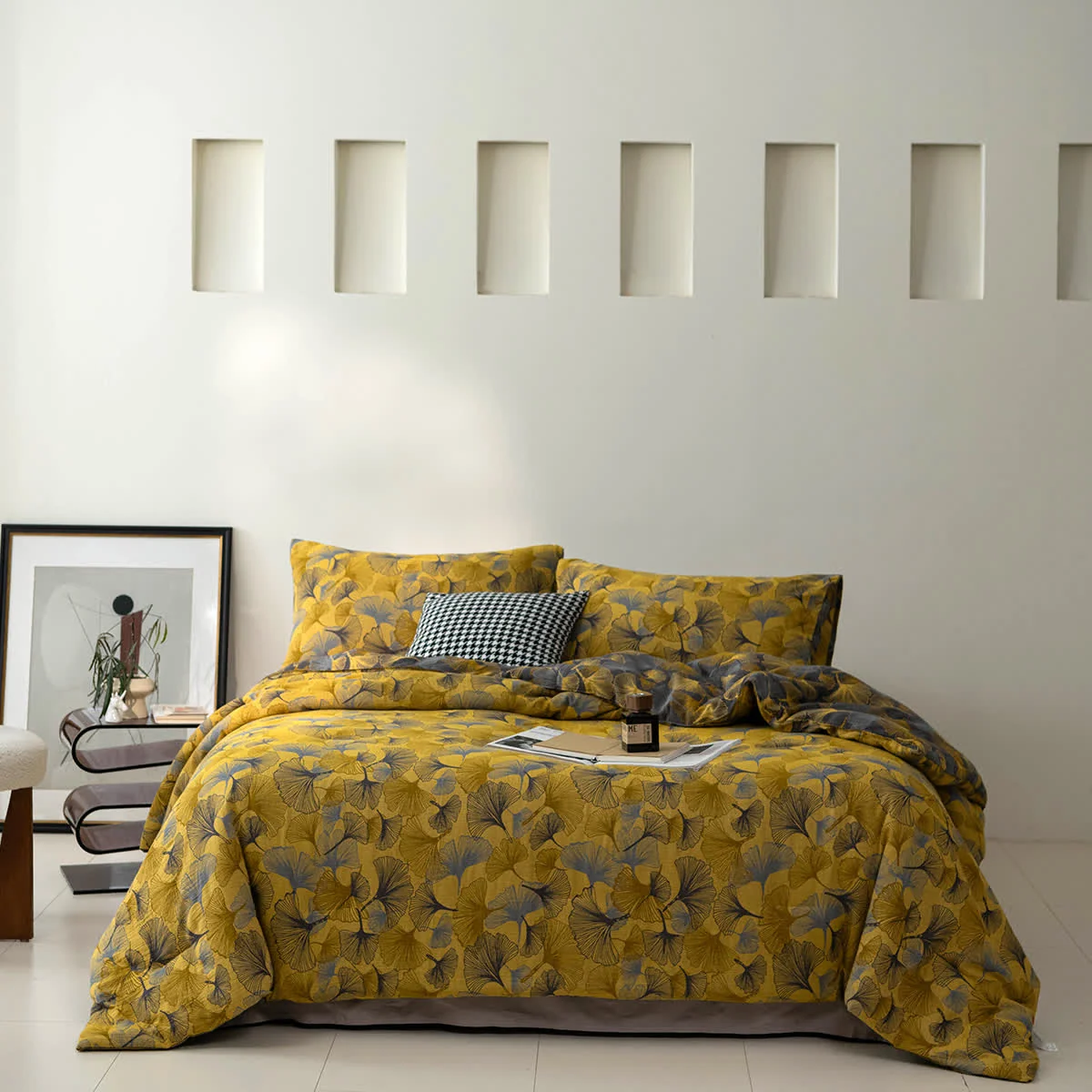 Long-Lasting Ownkoti Ginkgo Leaf Cotton Gauze Elegant Bedding World-Class