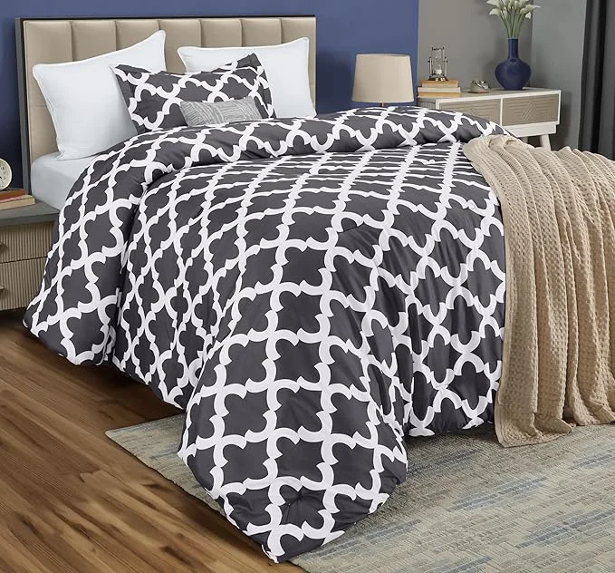 Next-Generation Twin Comforter Set 2 Piece Grey by Utopia Bedding Printed Comforters Twin Size Bedding Comforters Sets Down Soft Bed Set 1 Comforter 64 x 88 inches 1 Pillow Shams 20 x 26 inches Durable