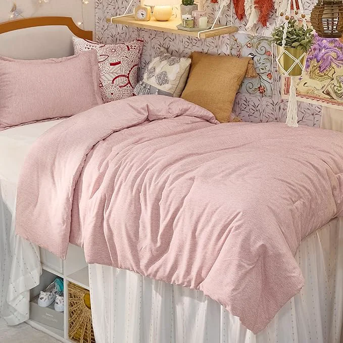 Sustainable Bedsure Twin Twin XL Comforter Set – Pink Soft Bedding for All Seasons Cationic Dyed Bed Set 2 Pieces 1 Twin Size Comforter 68 quot x88 quot and 1 Pillow Sham 20 quot x26 quot 2 quot Premium