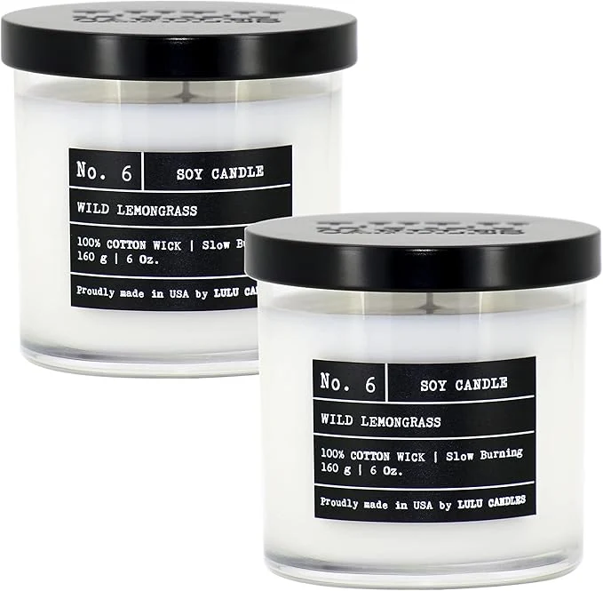 Effective Lulu Candles Wild Lemongrass Luxury Scented Soy Jar Candle Hand Poured in Exceptional