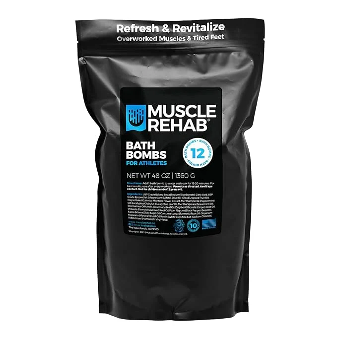 Efficient Muscle Rehab Athletic Pack Bath Bomb Refill Bulk Post-Workout Recovery Original