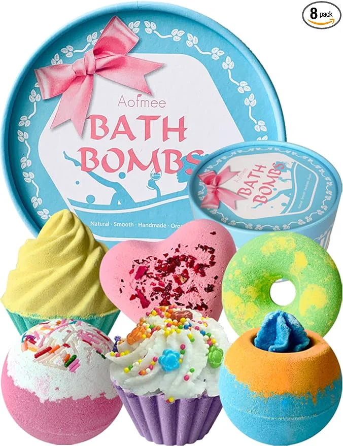 Durable Aofmee Bath Bombs Handmade Fizzies Bathbombs Environmentally Friendly