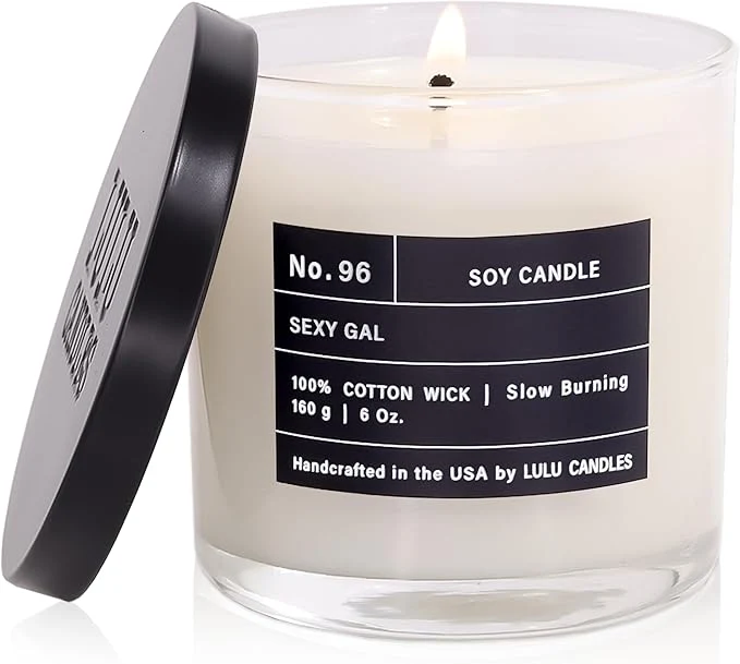 World-Class Lulu Candles Sexy Gal Luxury Scented Soy Jar Candle Hand Poured in The Flexible