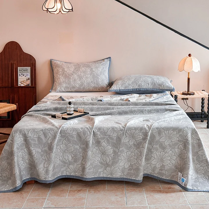 Unique Ownkoti Breathable Floral Cotton Gauze Lightweight Quilt Casual