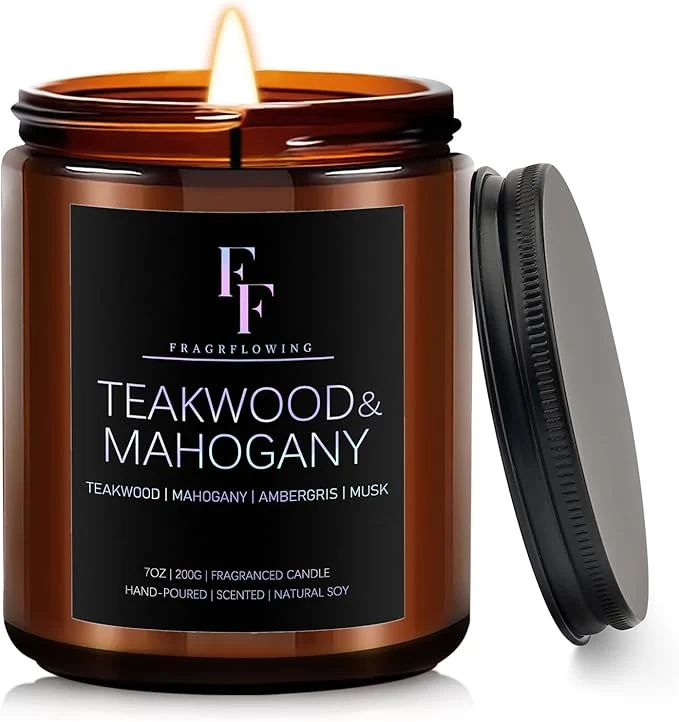 Comfortable Teakwood Mahogany Candle Scented Candle Refined