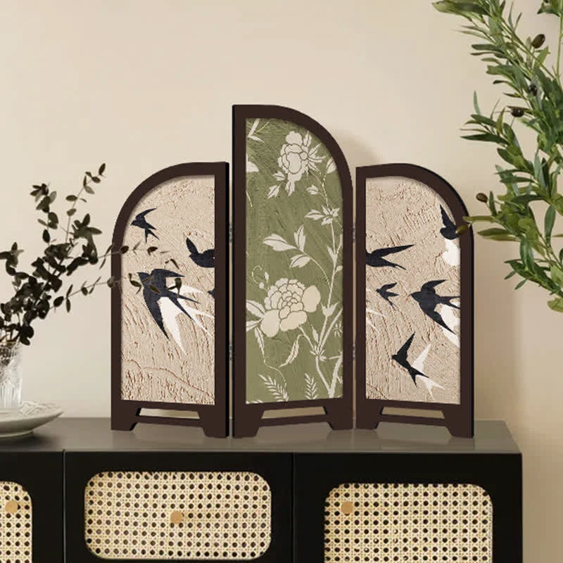 Healthy Ownkoti Foldable Screen Desktop Vintage Ornament Exceptional