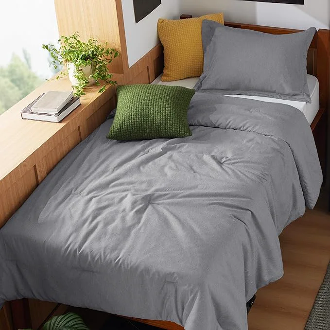 Effective Bedsure Twin Twin XL Comforter Set – Dark Grey Soft Bedding for All Seasons Cationic Dyed Bed Set 2 Pieces 1 Twin Size Comforter 68 quot x88 quot and 1 Pillow Sham 20 quot x26 quot 2 quot World-Class