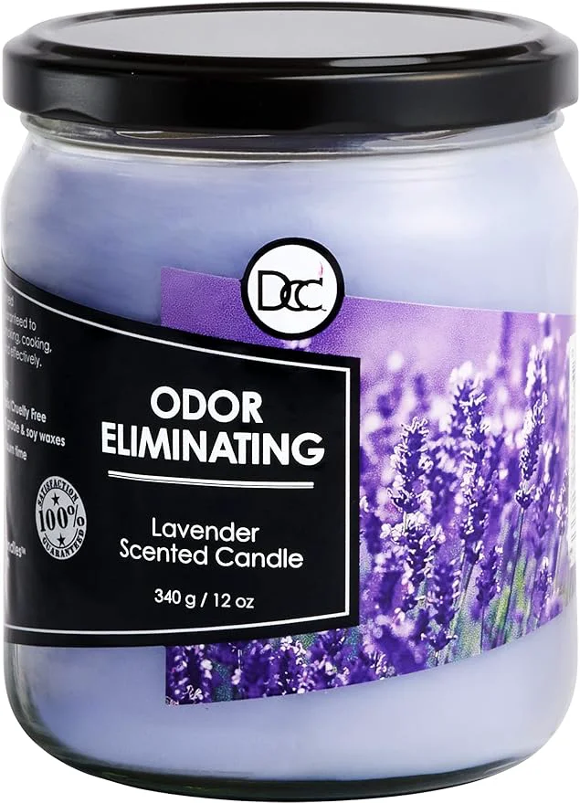 Genuine Lavender Odor Eliminating Highly Fragranced Candle Modern
