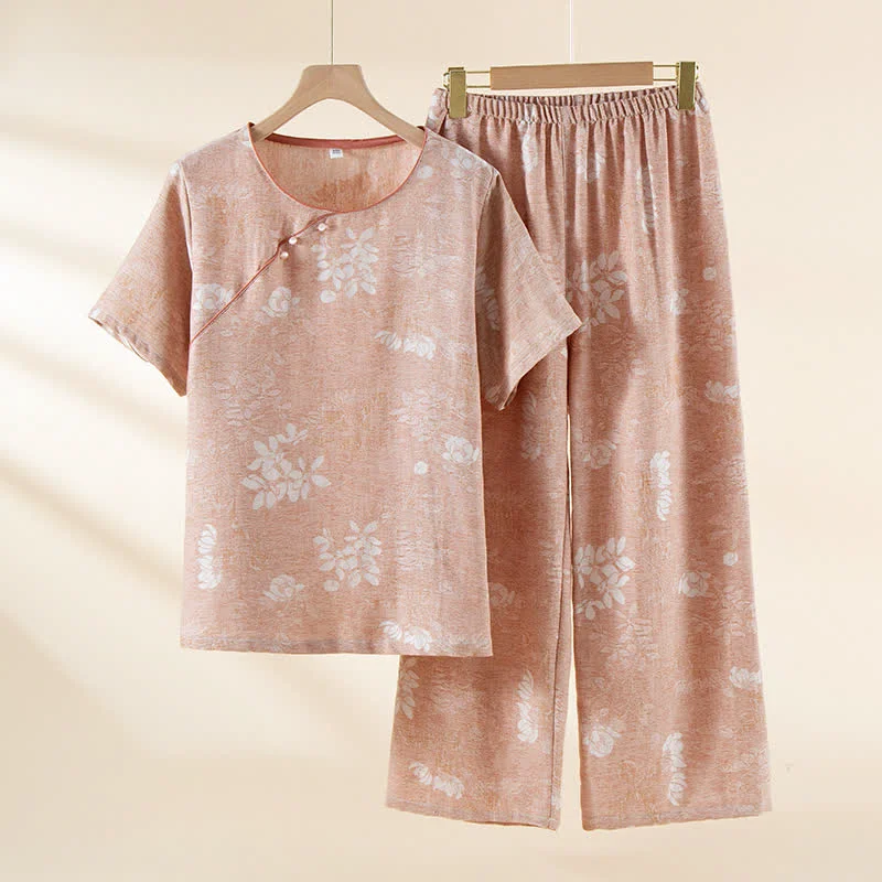 Original Ownkoti Yarn-dyed Cotton Vintage Jacquard Bead Button Loungewear Soft