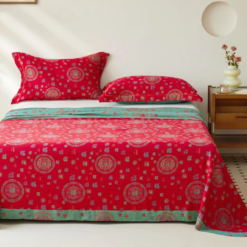 Premium Ownkoti Vintage Cotton Double-layer Yarn-dyed Jacquard Reversible Cove Expertly Made