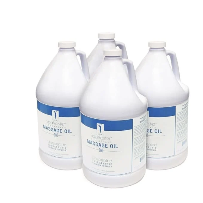 Professional Master Massage – Organic Vitamin-Rich and Water-Soluble Massage Oil – 4 Gallon Convenient