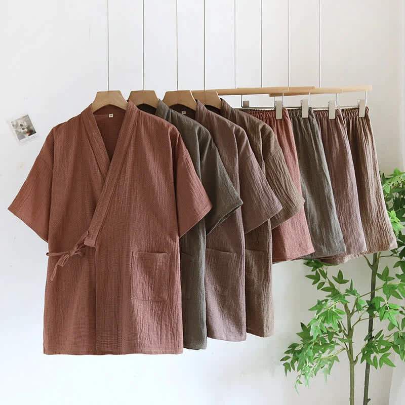 Top-Quality Ownkoti Unisex Cotton Gauze Kimono Pajama Set Selected