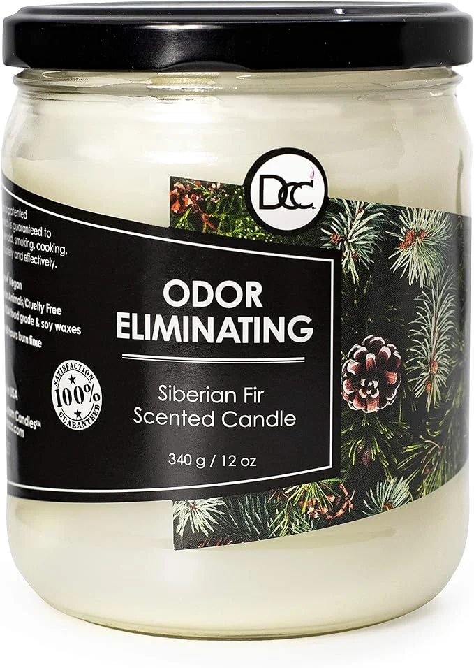 Green Siberian Fir Odor Eliminating Highly Fragranced Candle Optimized