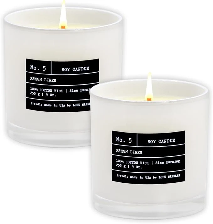 Responsible Lulu Candles Fresh Linen Luxury Scented Soy Jar Candle Hand Poured in The Specialty