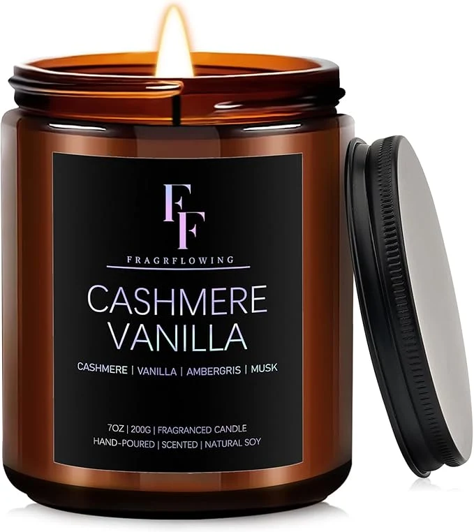 Artisan Cashmere Vanilla Scented Candle Organic