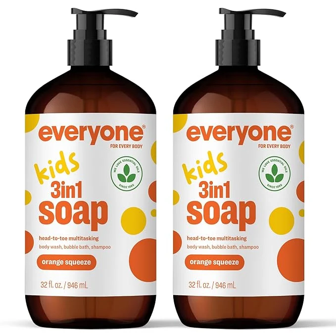 Fine Crafted Everyone 3-in-1 Kids Soap Body Wash Bubble Bath 32 Ounce made Lightweight