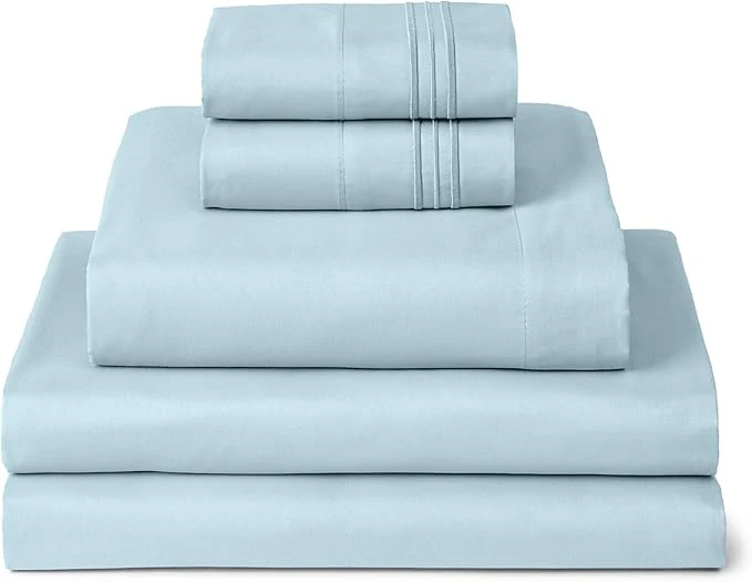 Excellent Mellanni Split King Sheets Set – 5 PC Iconic Collection Bedding – Hotel Luxury Extra Soft Cooling Bed Sheets – Wrinkle Fade Stain Resistant Split King Aqua Premium